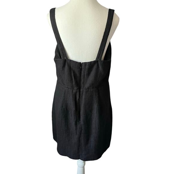 Abercrombie & Fitch Women's L Black Mini A-line Dress Cotton Blend Neutral - Picture 4 of 7
